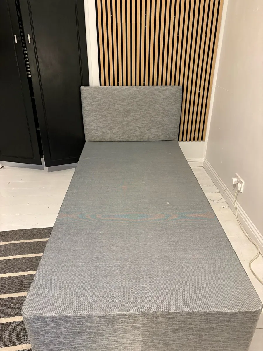 Single Divan Bed Base and Headboard - Image 2