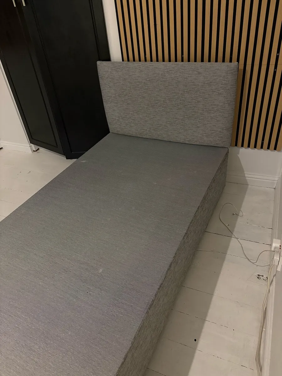 Single Divan Bed Base and Headboard - Image 4