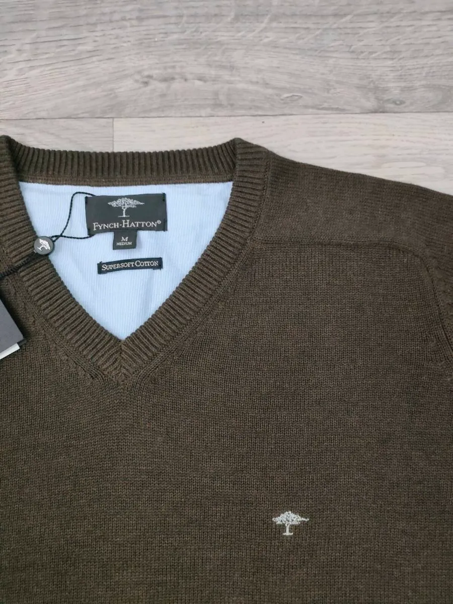 NEW Fynch Hatton Supersoft Cotton Jumper Mens M/L - Image 4