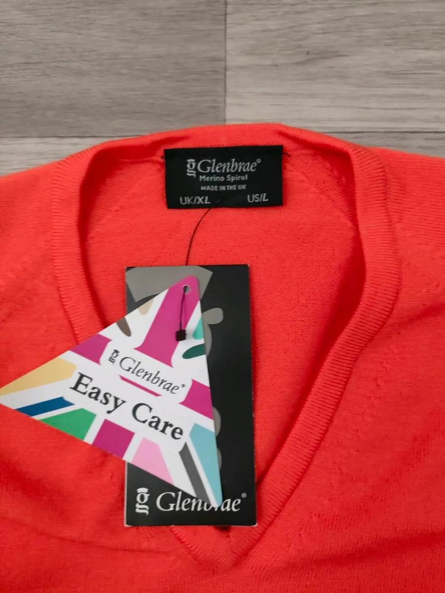 NEW Glenbrae Merino Wool Golf Jumper Mens XL - Image 4
