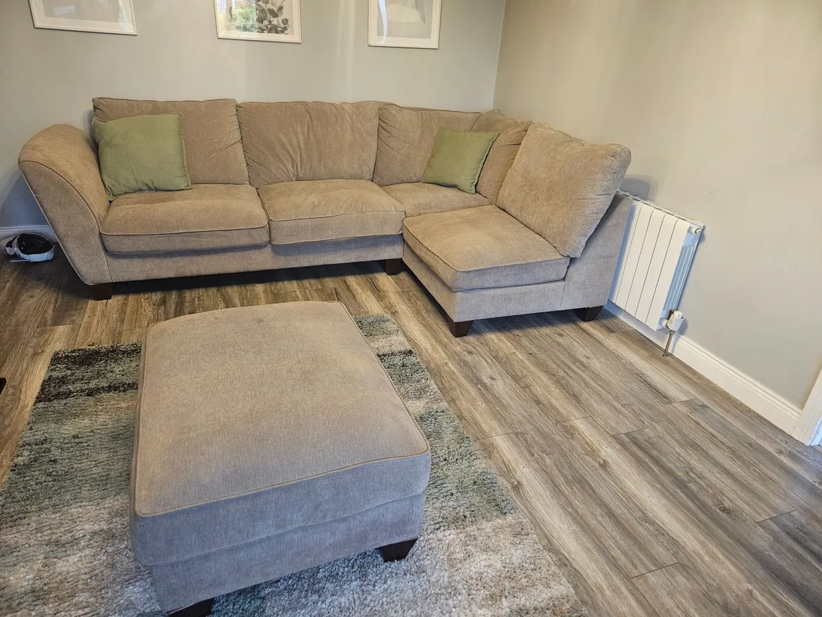 Large fabric corner sofa set - Image 1