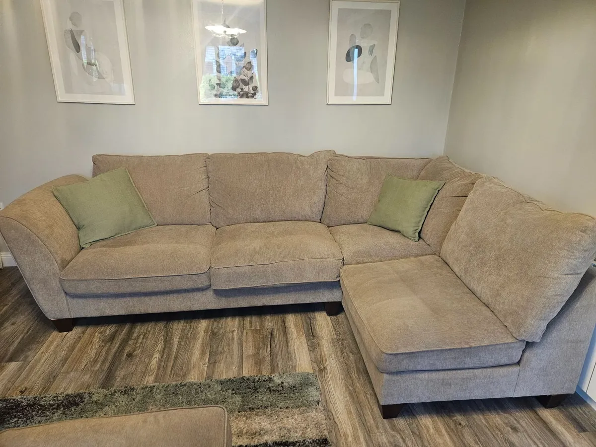 Large fabric corner sofa set - Image 3