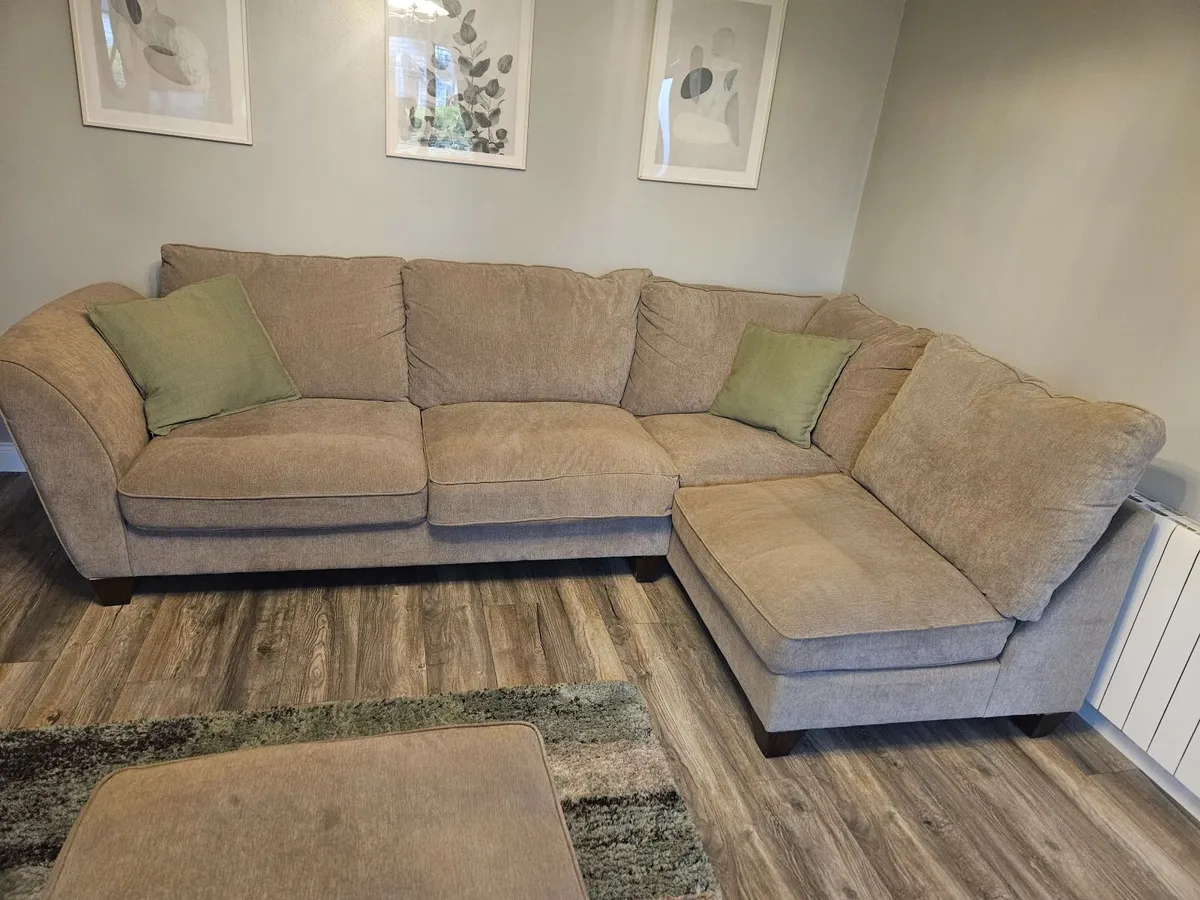 Large fabric corner sofa set - Image 2