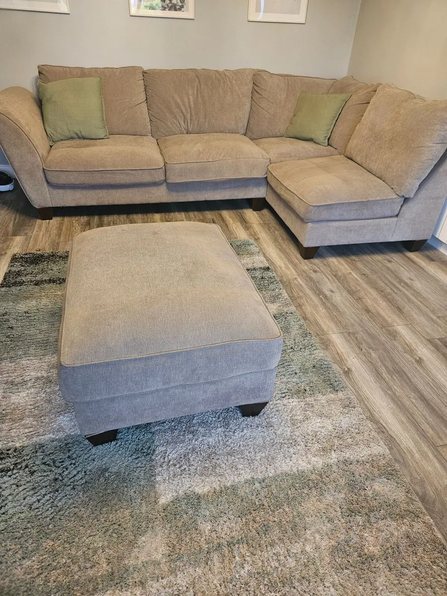 Large fabric corner sofa set - Image 4