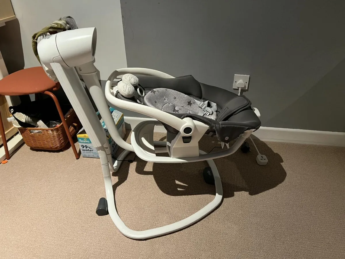 Joie Serina 2 in 1 Electric Baby Swing – Grey – Go - Image 1
