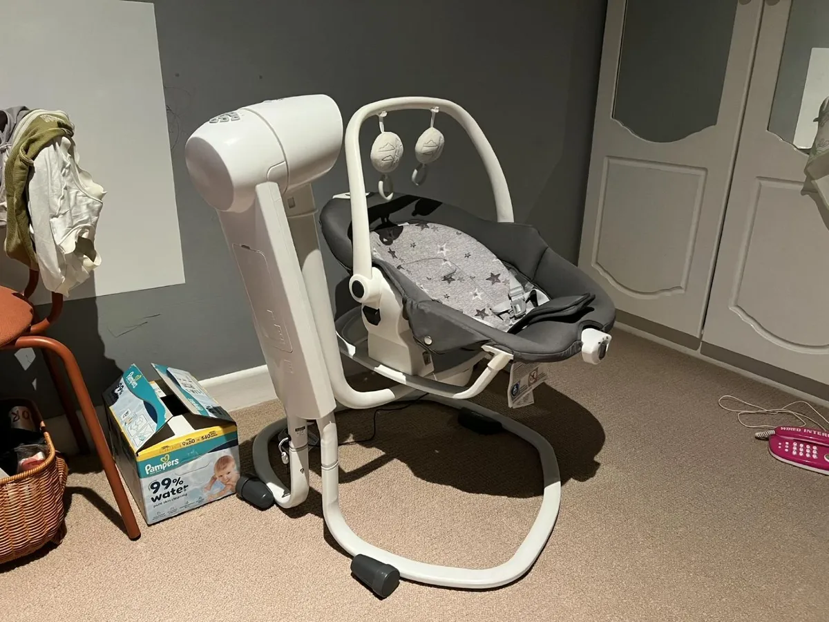 Joie Serina 2 in 1 Electric Baby Swing – Grey – Go - Image 4