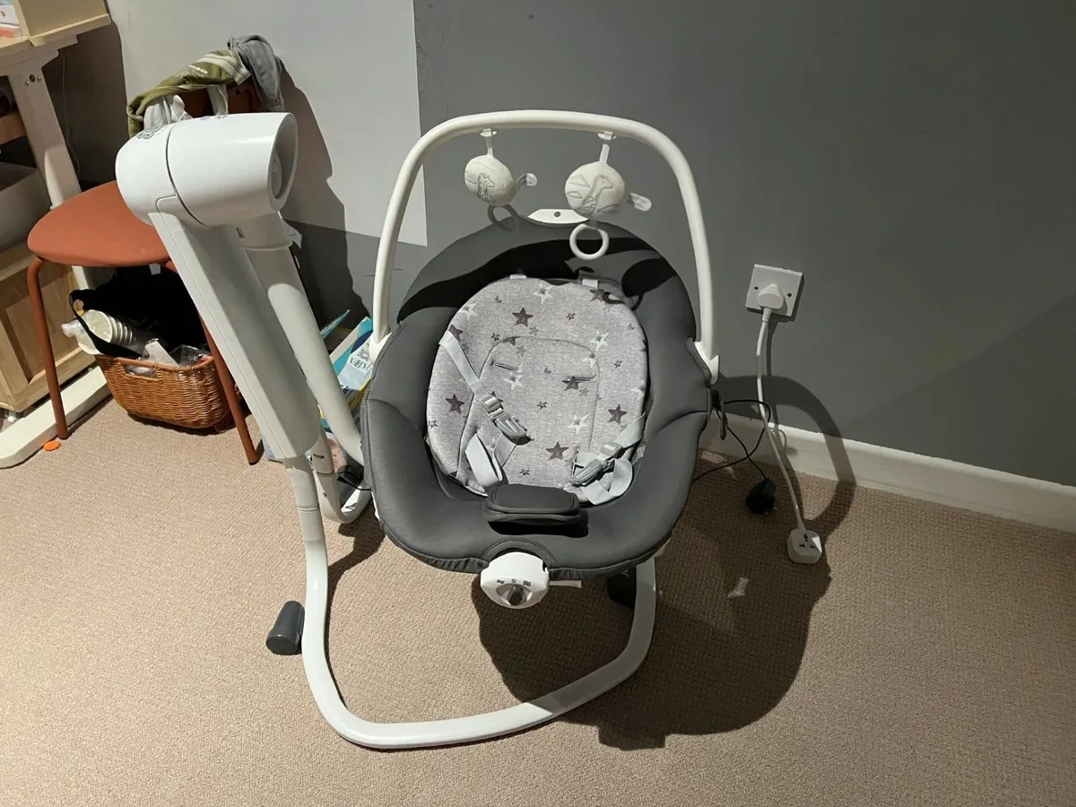 Joie Serina 2 in 1 Electric Baby Swing – Grey – Go - Image 3