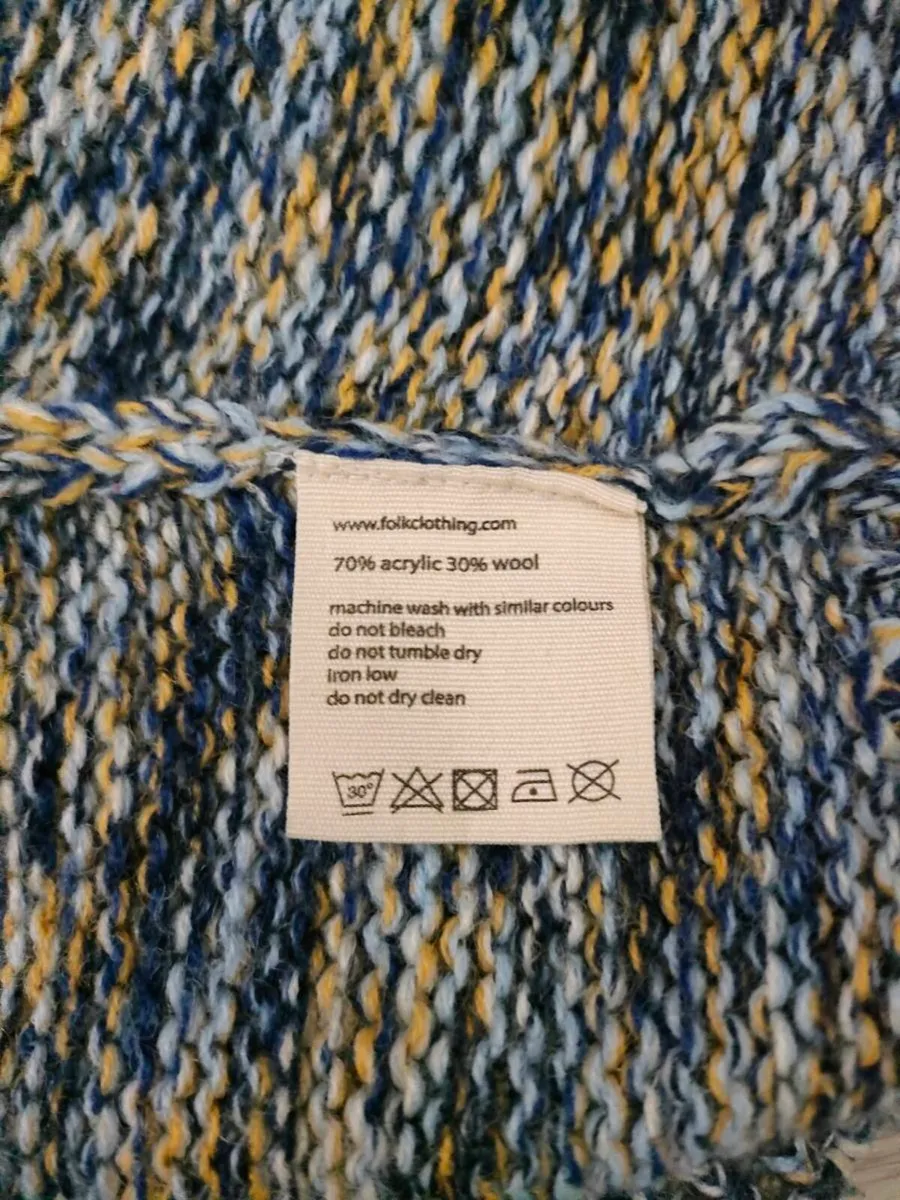 Folk Fisherman Wool Blend Crewneck Jumper Sweater - Image 4