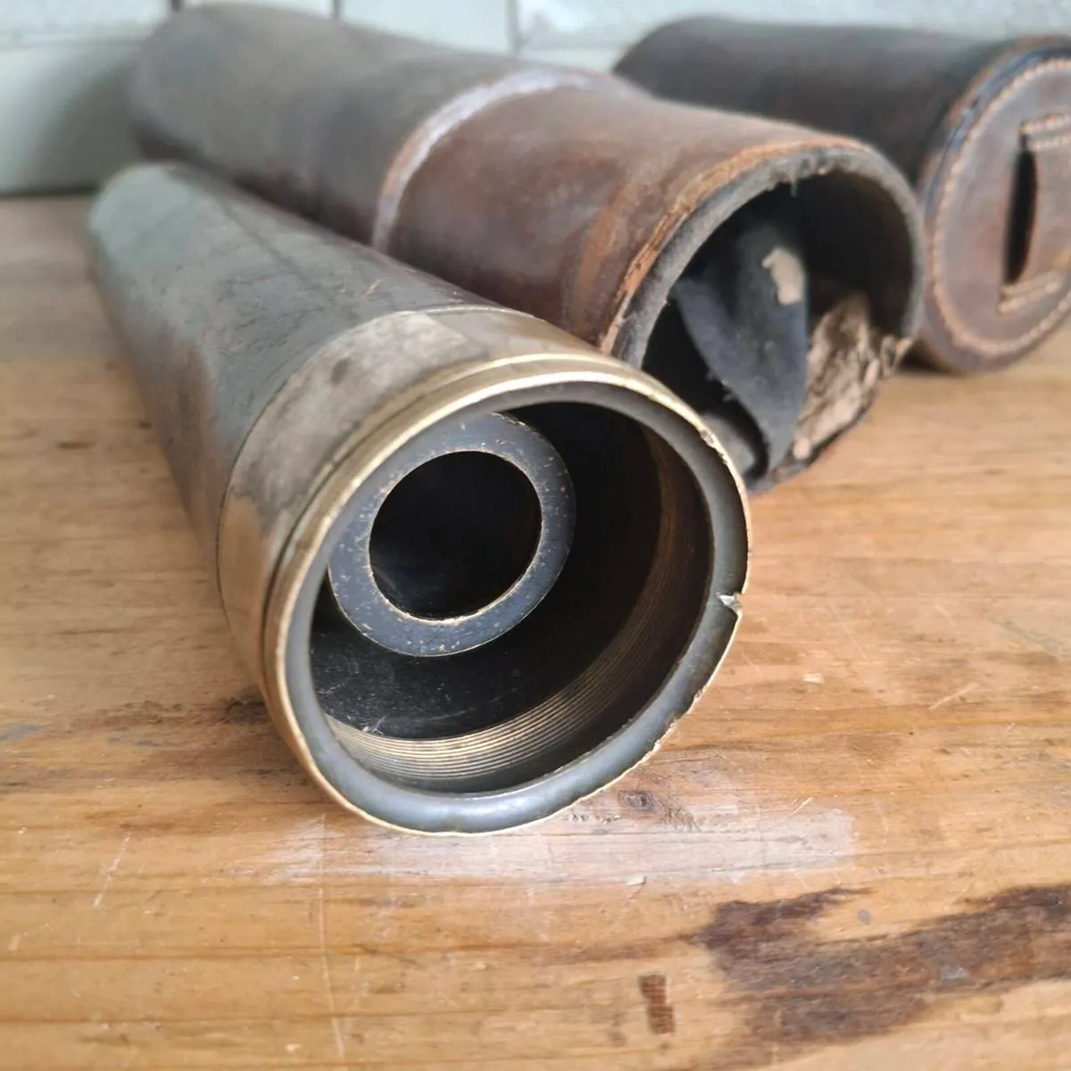 Antique Thomas Jones Brass Telescope & Case - Image 4