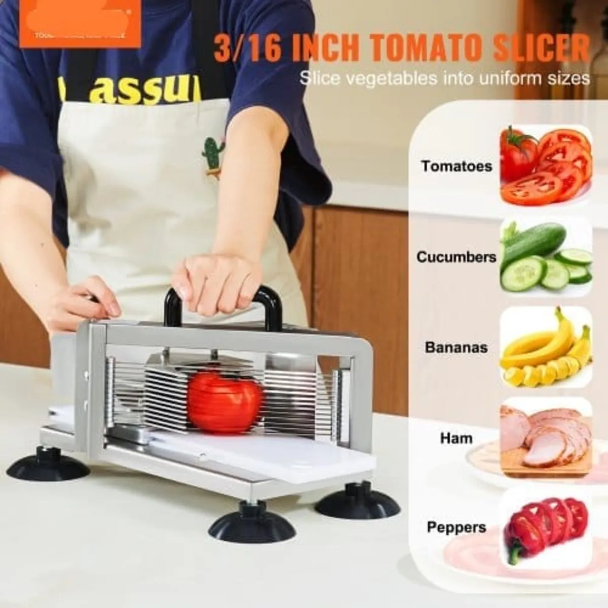Commercial Tomato Slicer, 3/16 inch Tomato Cutter - Image 3