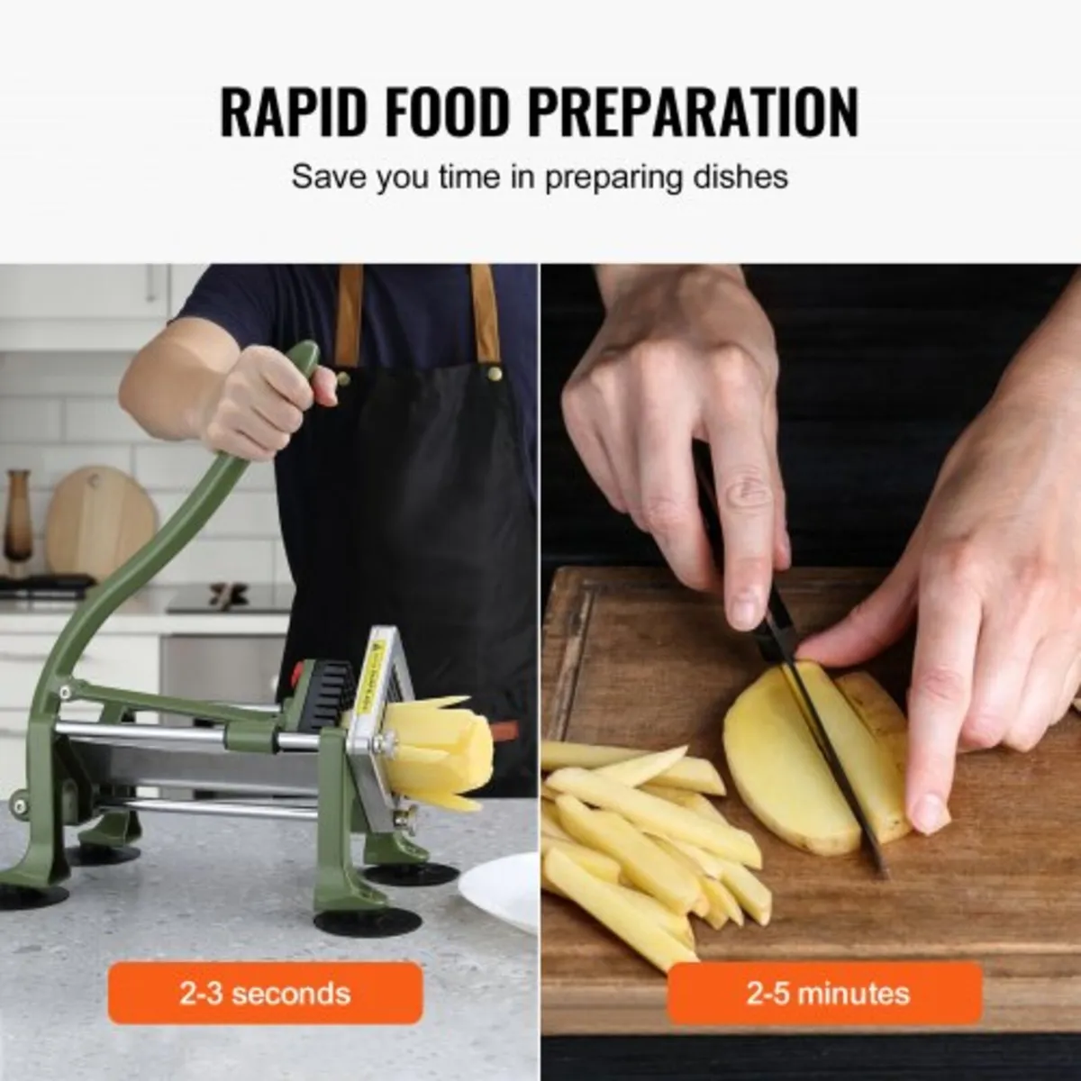 French Fry Cutter, Potato Slicer with 1/2" 3/8" 1/ - Image 4
