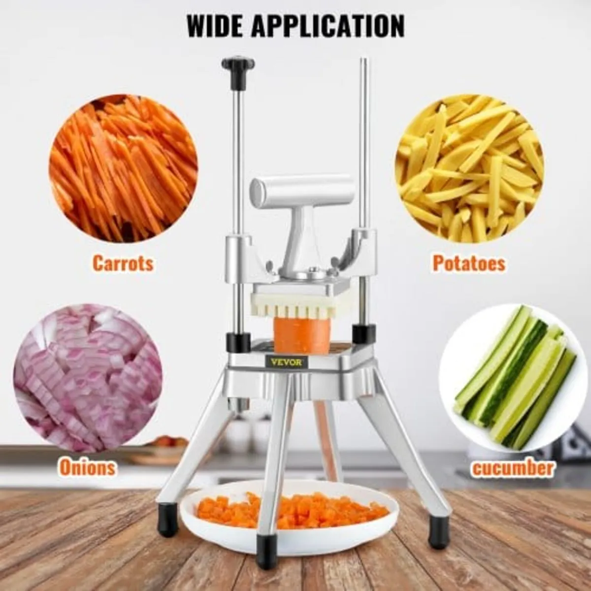 Commercial Vegetable Fruit Chopper 3/8″ Blade Heav - Image 3
