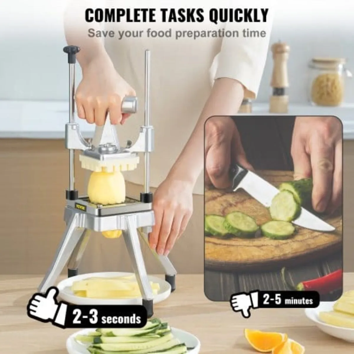 Commercial Vegetable Fruit Chopper 3/8″ Blade Heav - Image 4