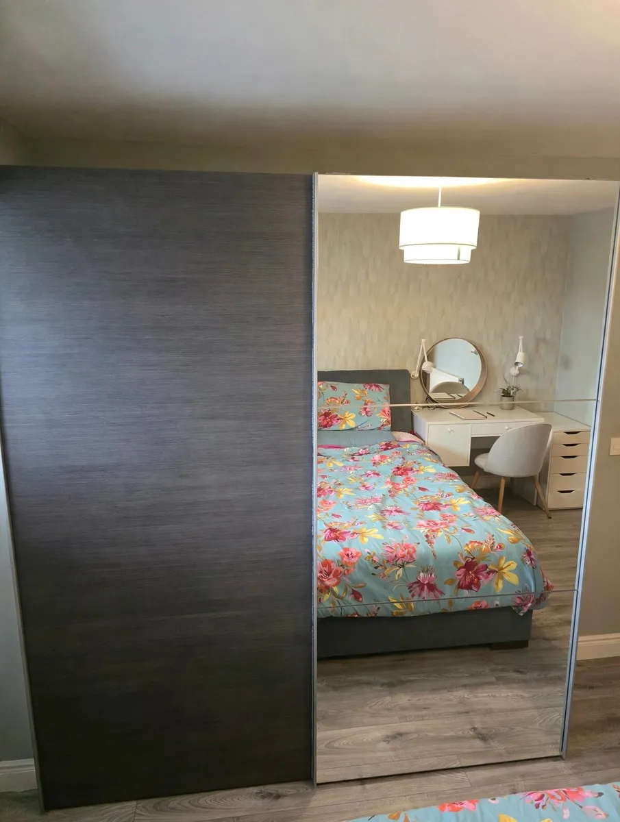 Large Sliding Wardrobe w/ Mirror - Image 1
