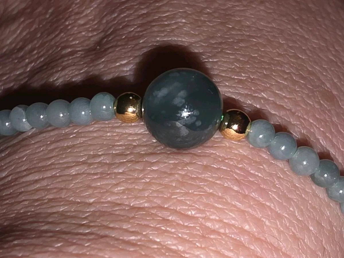 NATURAL GUATEMALA , New Two Tone Jade Bracelet ! - Image 4