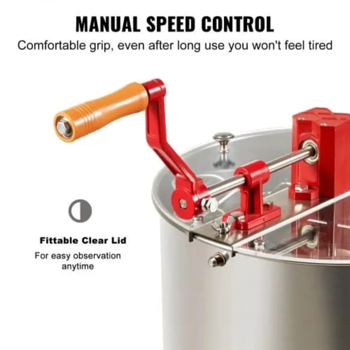 Manual Honey Extractor, 2/4 Frames Honey Spinner E - Image 4