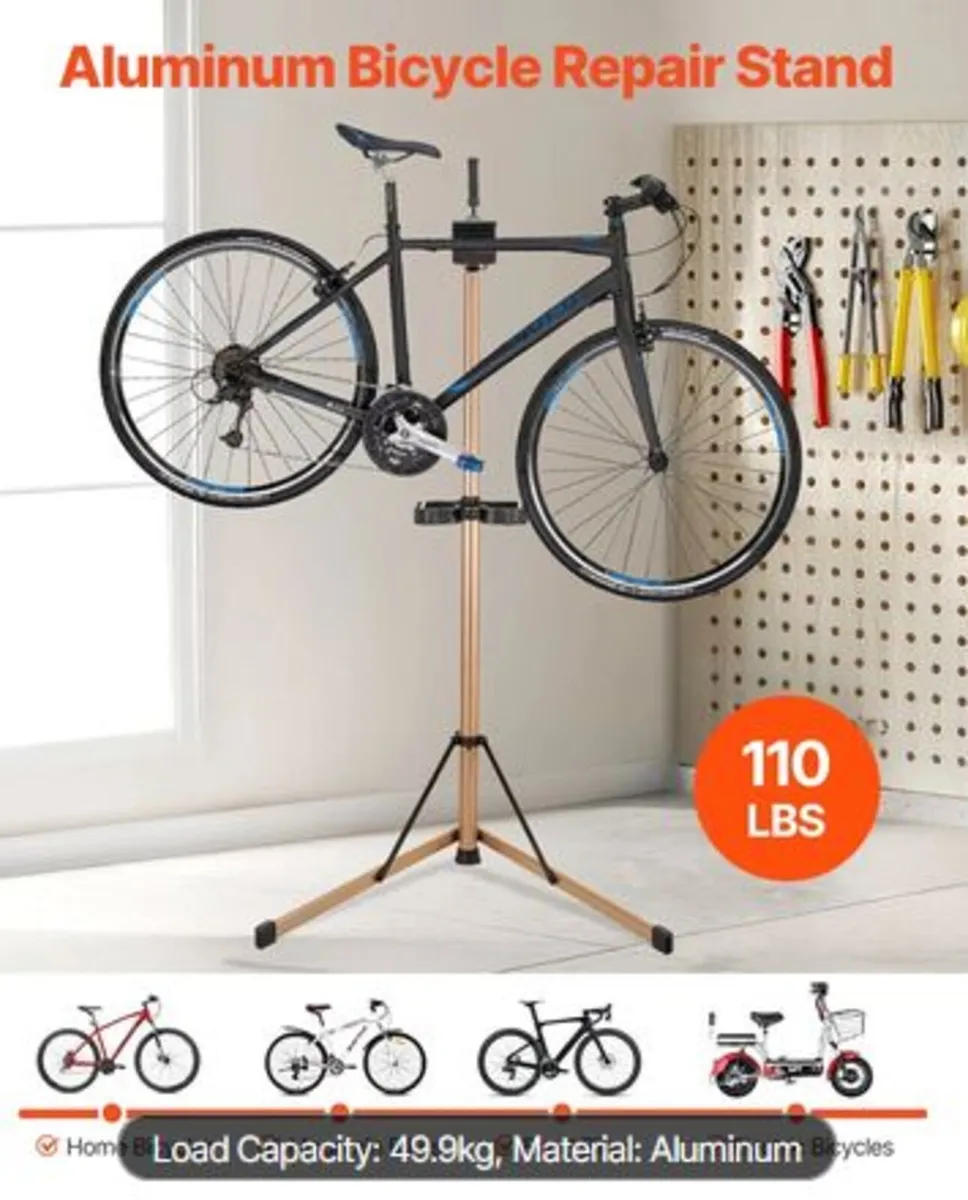 Bike Repair Stand, Max. 110 lb Heavy-duty Bicycle - Image 2