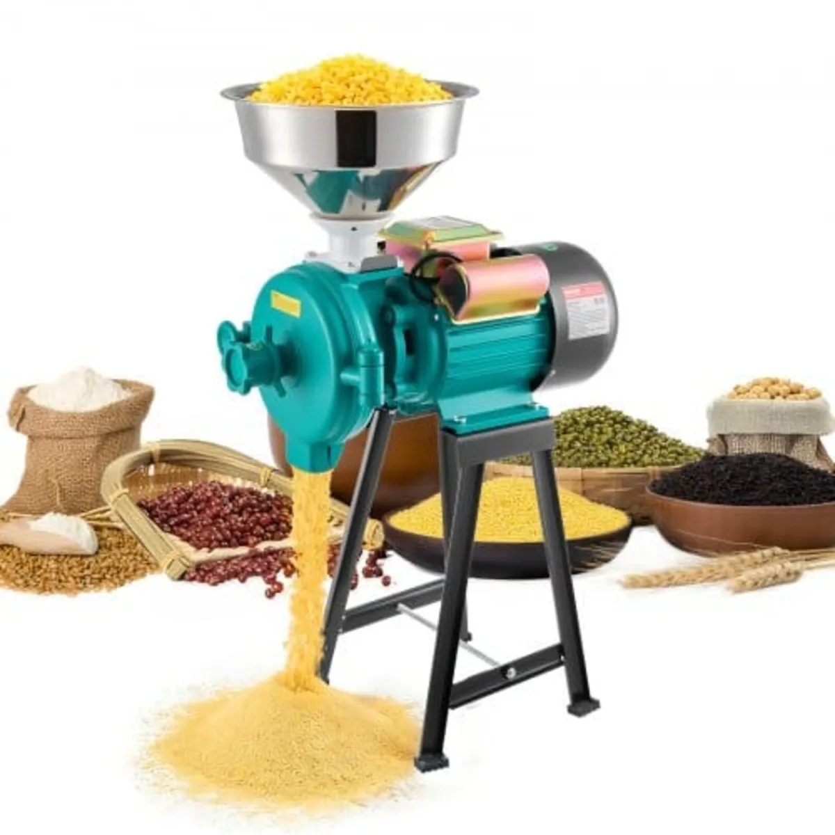 Electric Grain Mill Grinder, 110 lbs/H Commercial - Image 1
