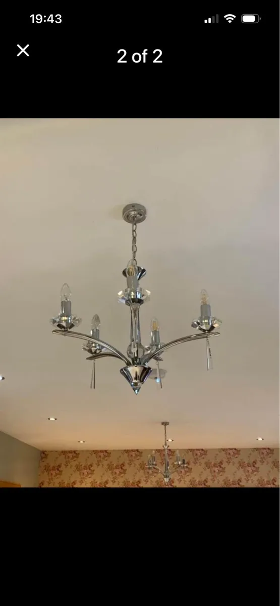 Chrome Ceiling pendant lights - Image 1