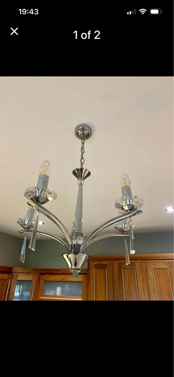 Chrome Ceiling pendant lights - Image 2