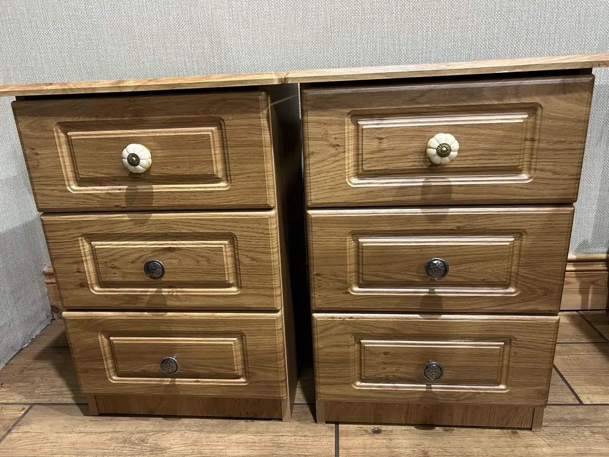 Bedside Lockers x2 - Image 1