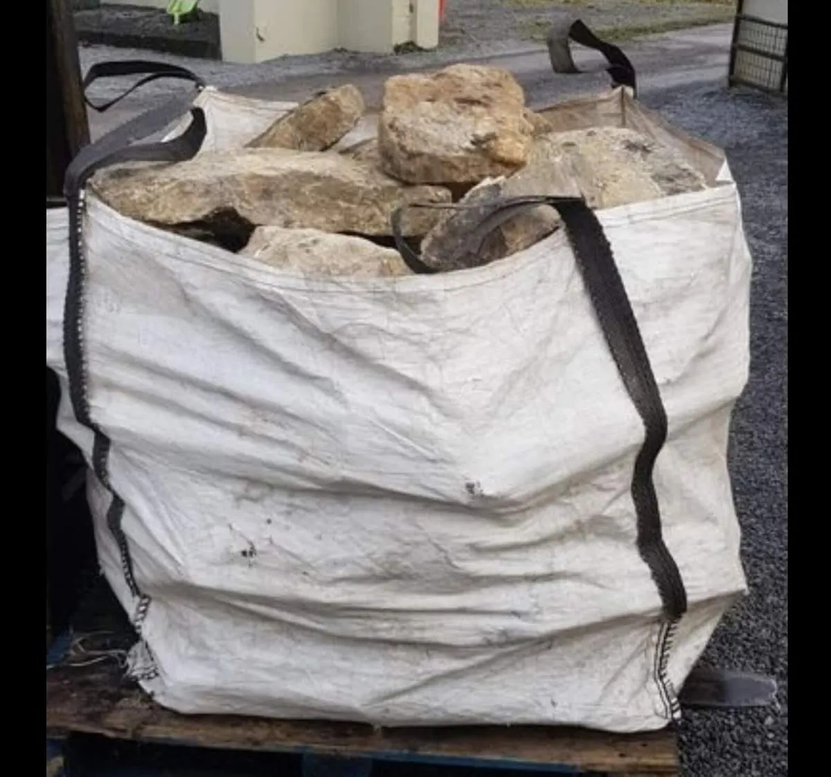 Bags of building stone