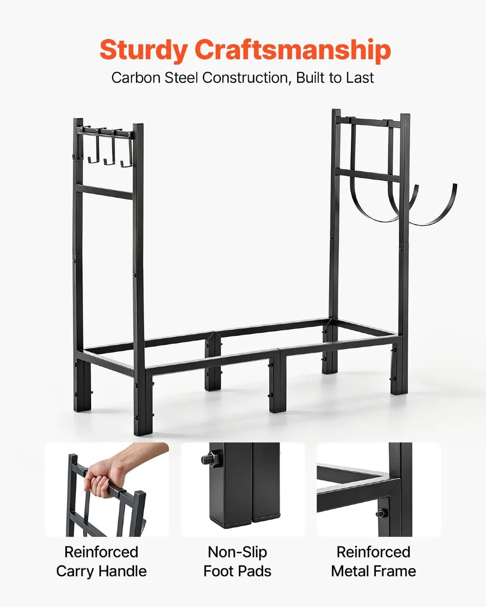 Firewood Rack 250kg with Log Carrier Bag - Image 3