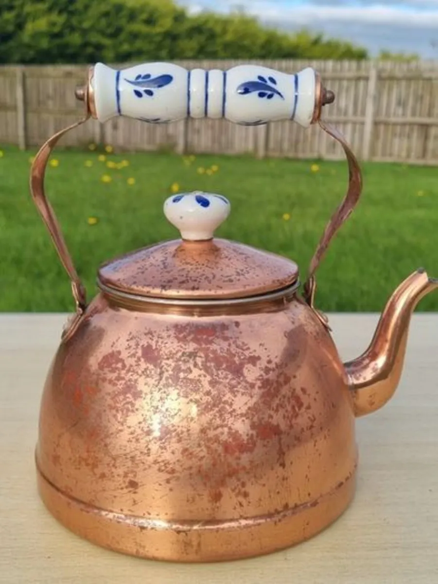 Vintage copper tea kettle - Image 2