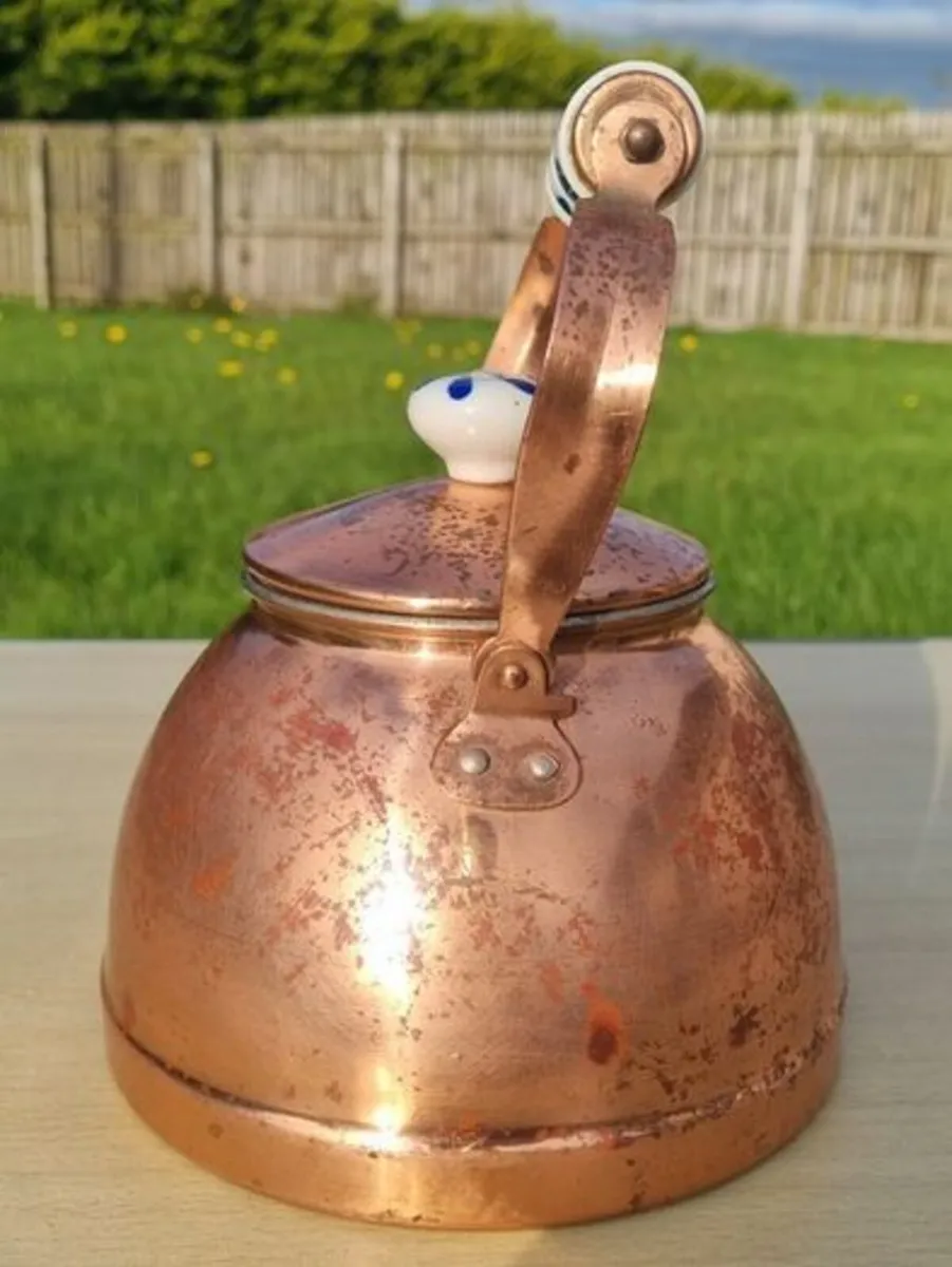 Vintage copper tea kettle - Image 3