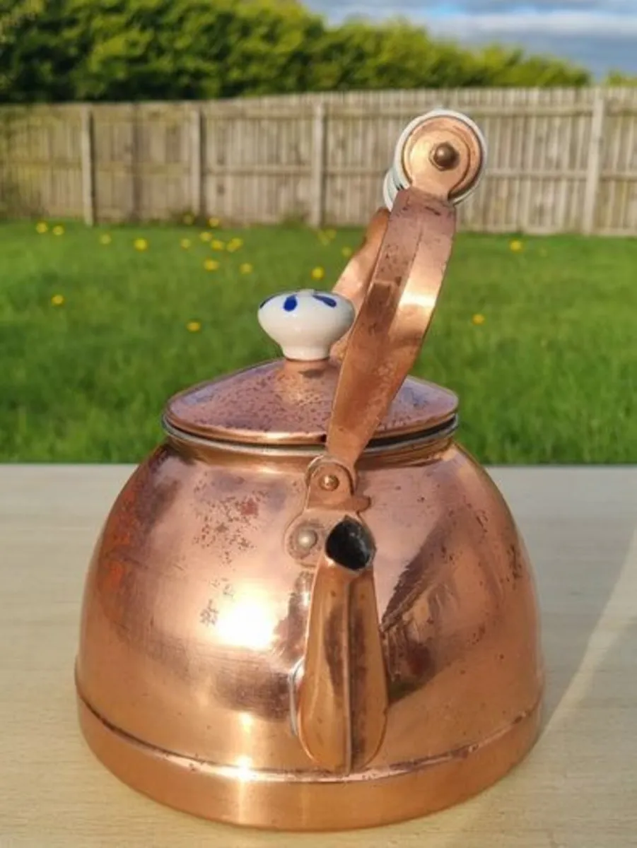 Vintage copper tea kettle - Image 4