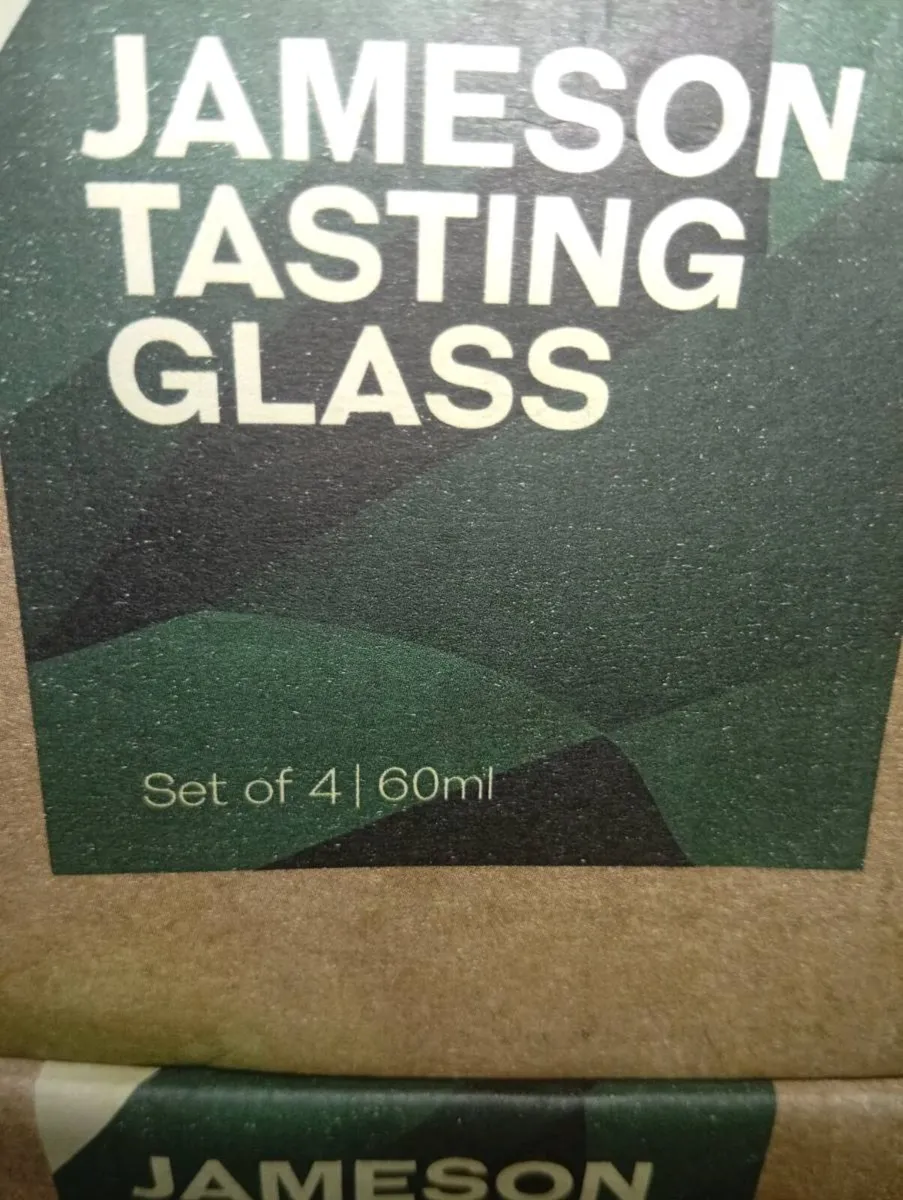 2 packs of 4 Jameson whiskey glasses new - Image 3