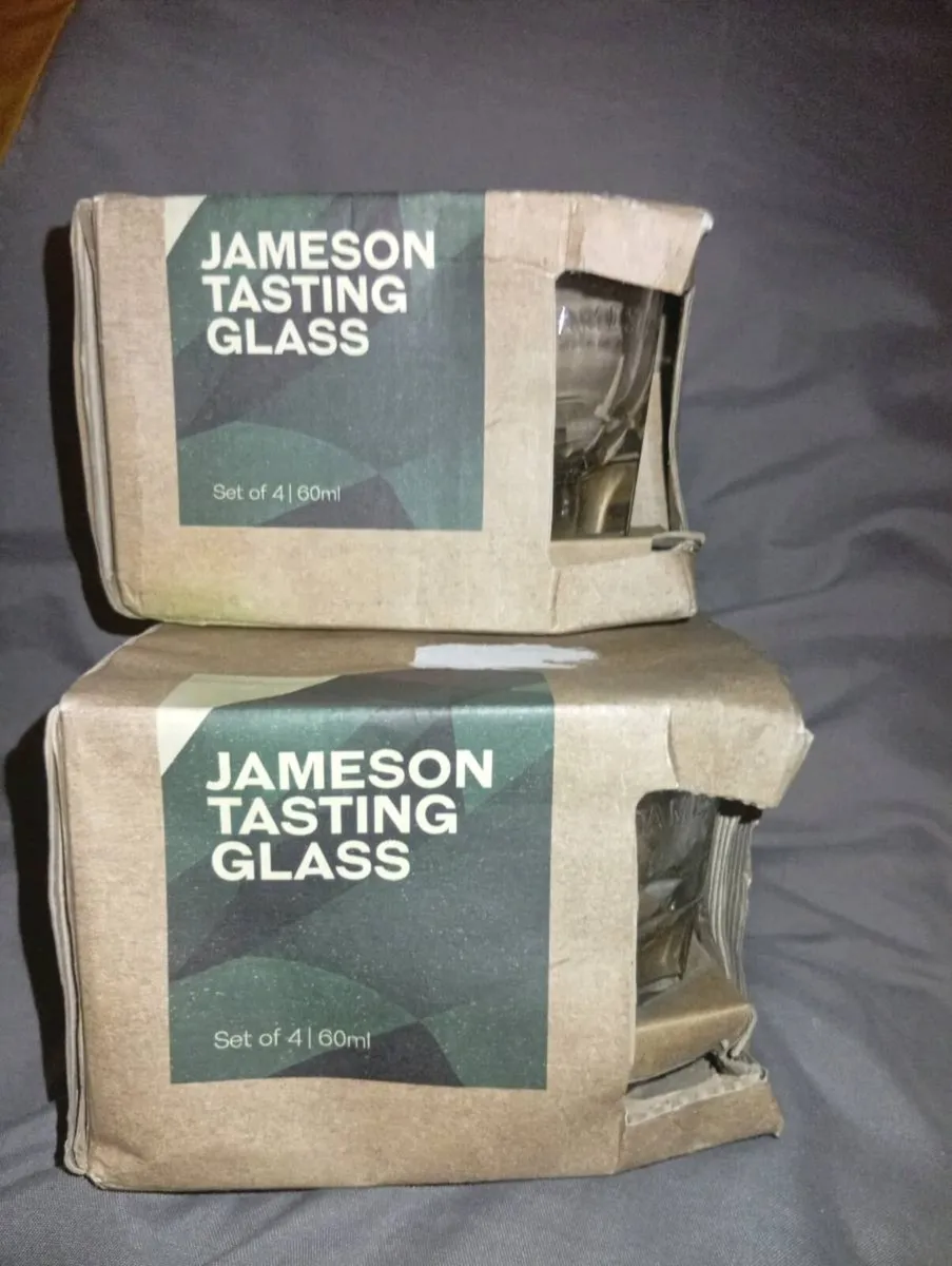 2 packs of 4 Jameson whiskey glasses new - Image 1