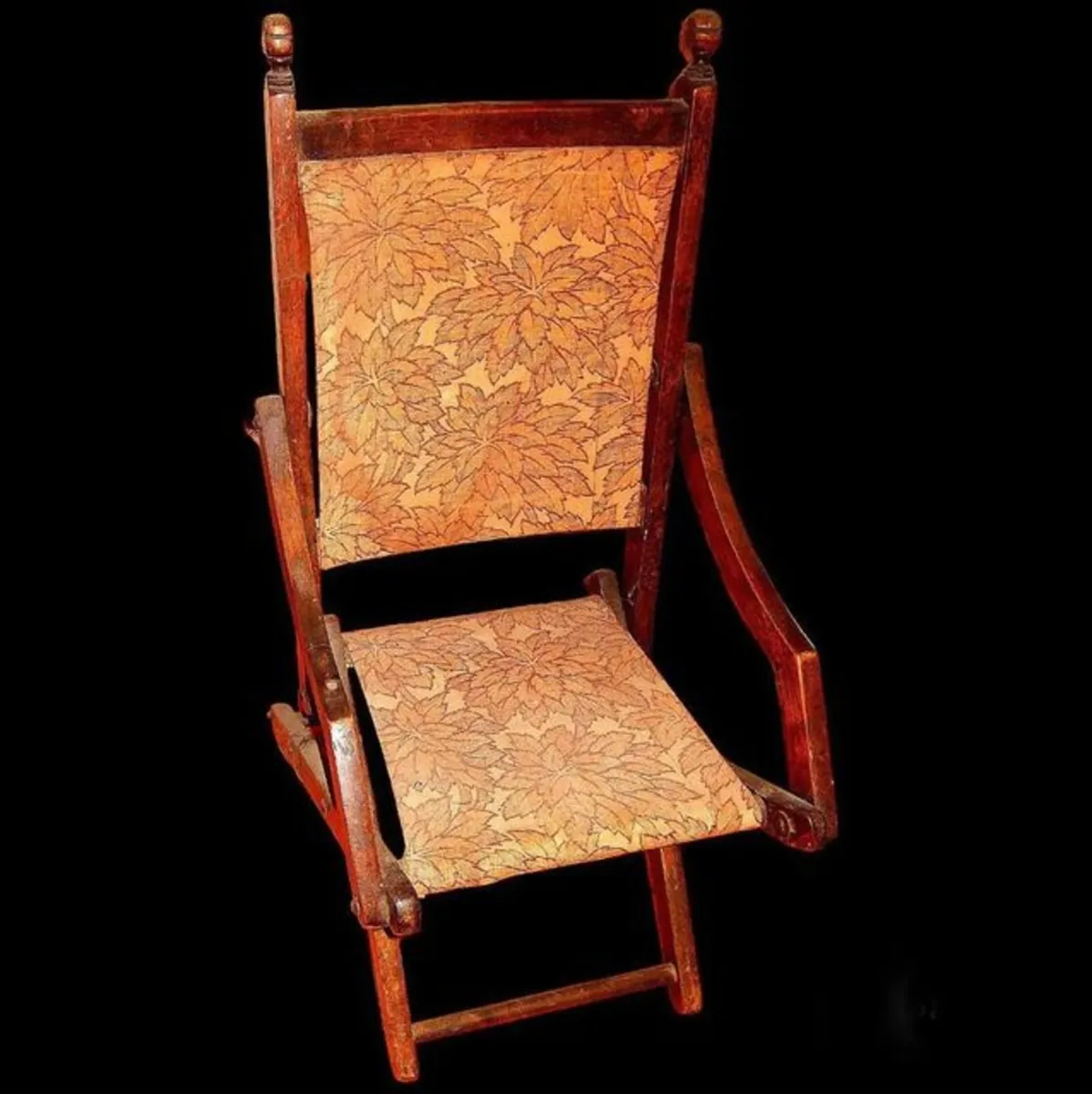 Pristine Antique Victorian Child’s Campaign Chair - Image 2