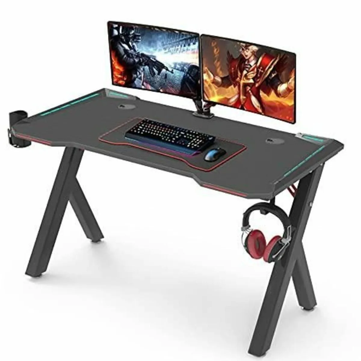 Gaming desk office desk led lights brand new - Image 1
