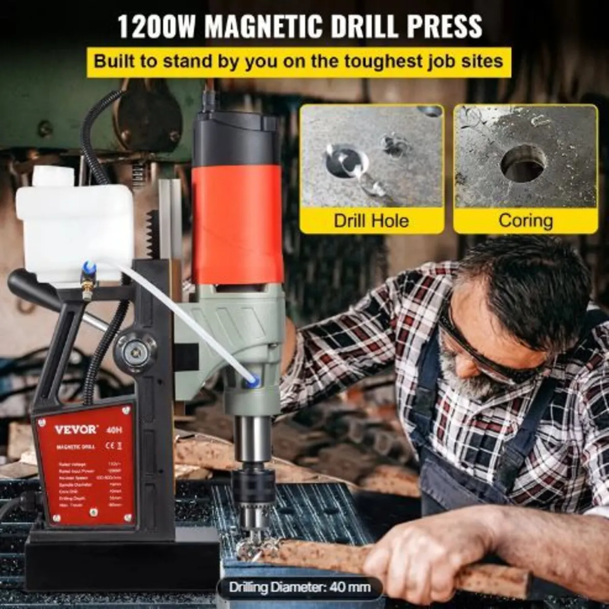 Magnetic Drill, 1200W 4 cm Boring Diameter - Image 4