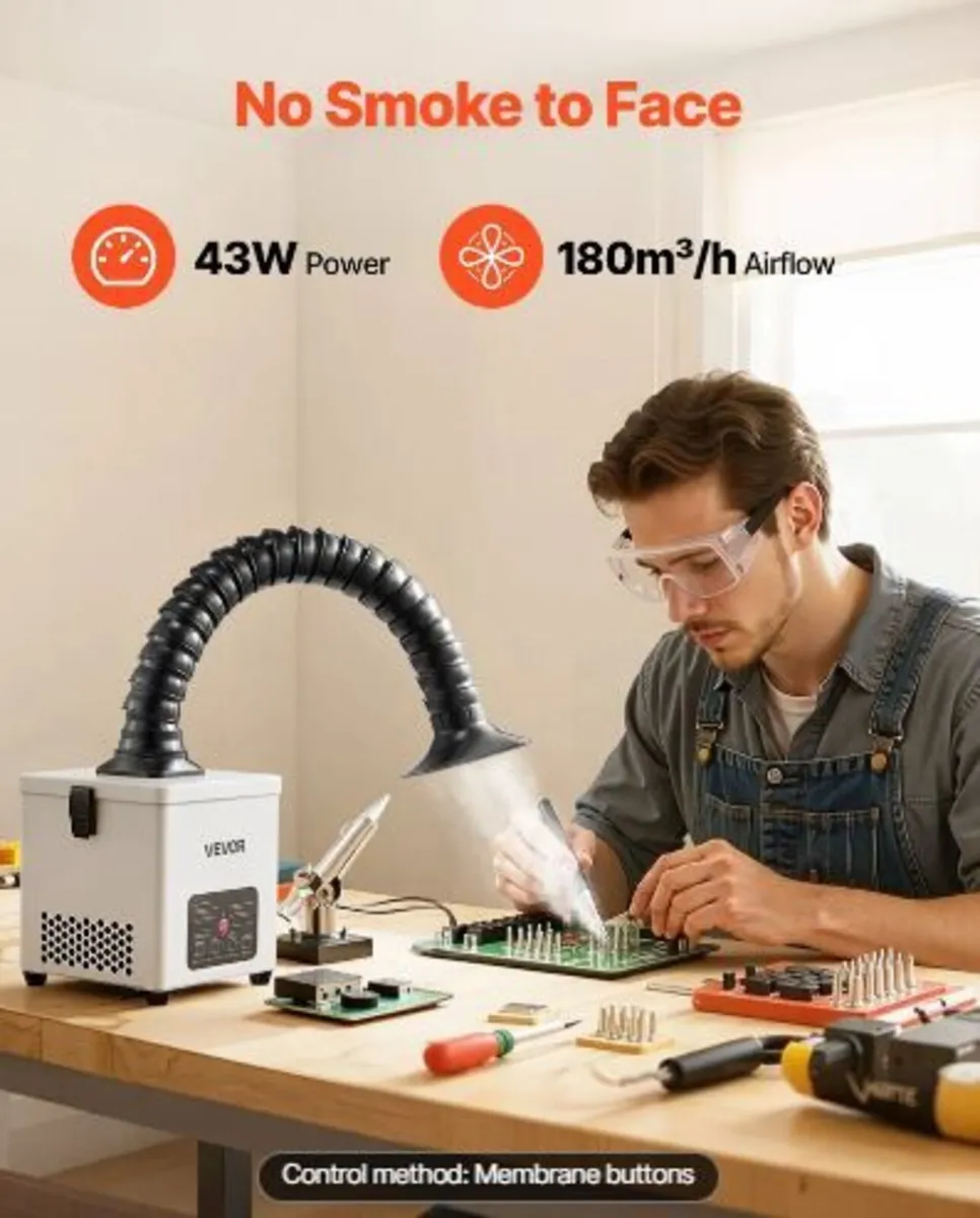 Solder Fume Extractor, 3-Stage Filtration - Image 3