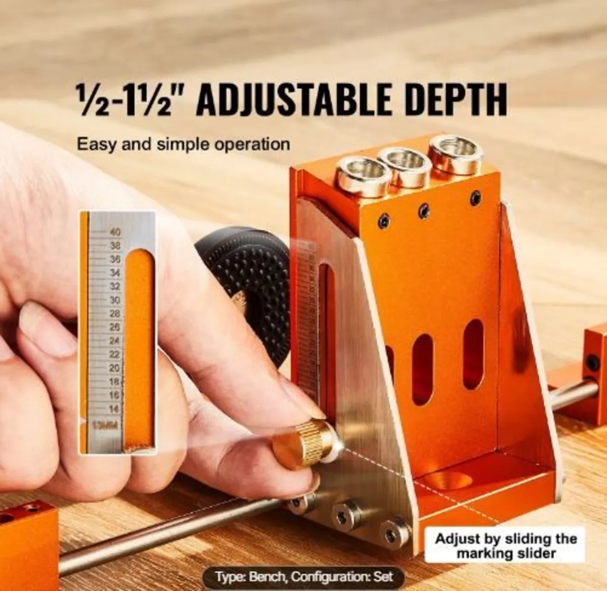 Pocket Hole Jig Kit, 34 Pcs Pocket Hole Jig - Image 4