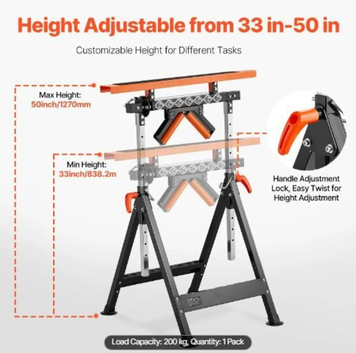 4-in-1 Roller Stand, 200 kg(440 lb) Load - Image 1
