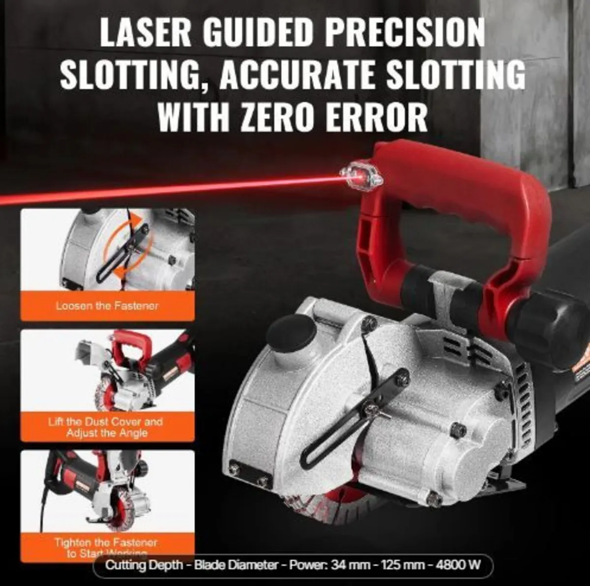Wall Chaser, 34 mm Cutting Depth Wall - Image 2
