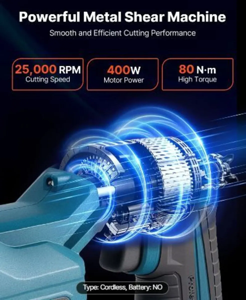 Metal Shear, Sheet Metal Cutter Cordless - Image 3
