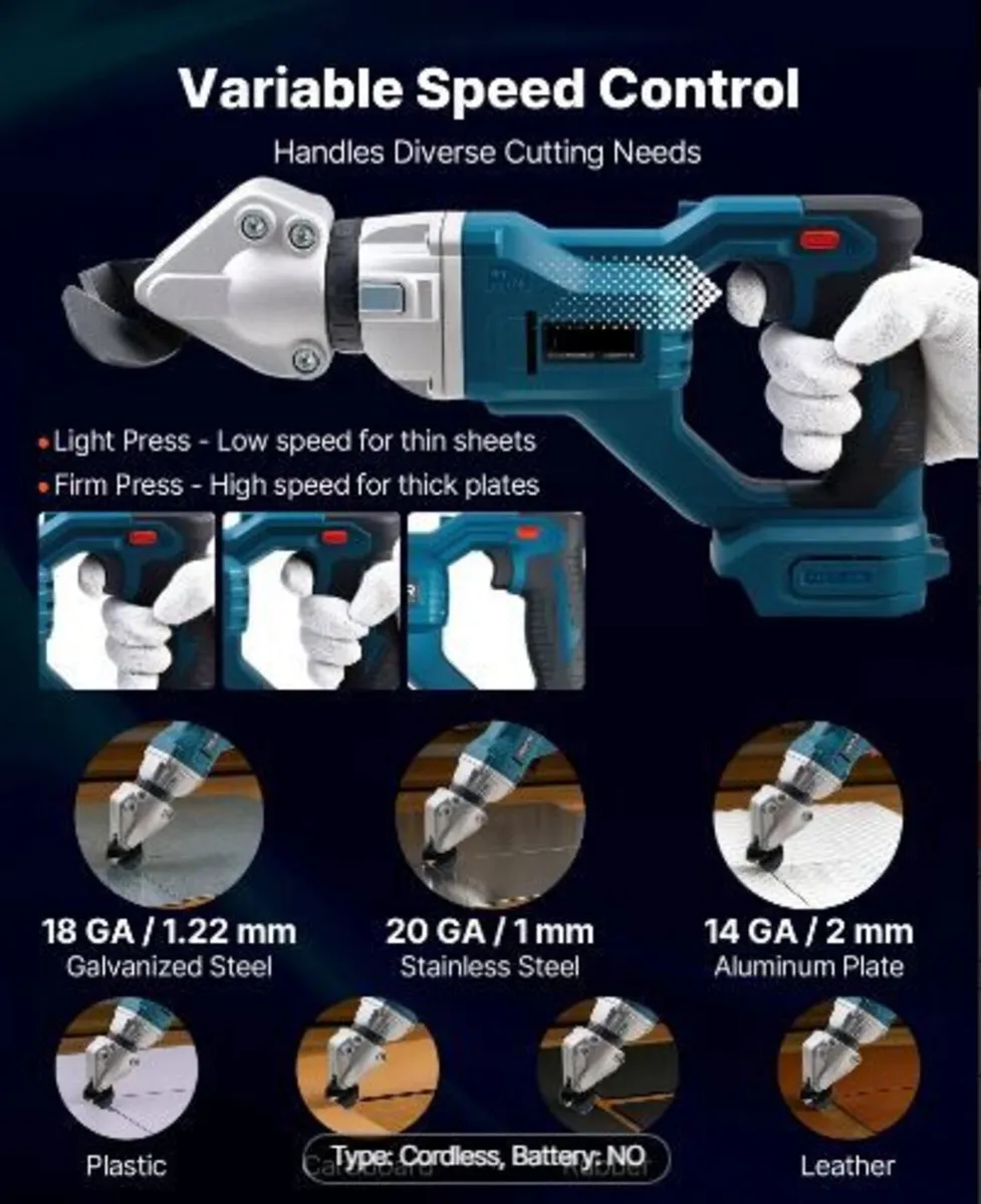 Metal Shear, Sheet Metal Cutter Cordless - Image 4