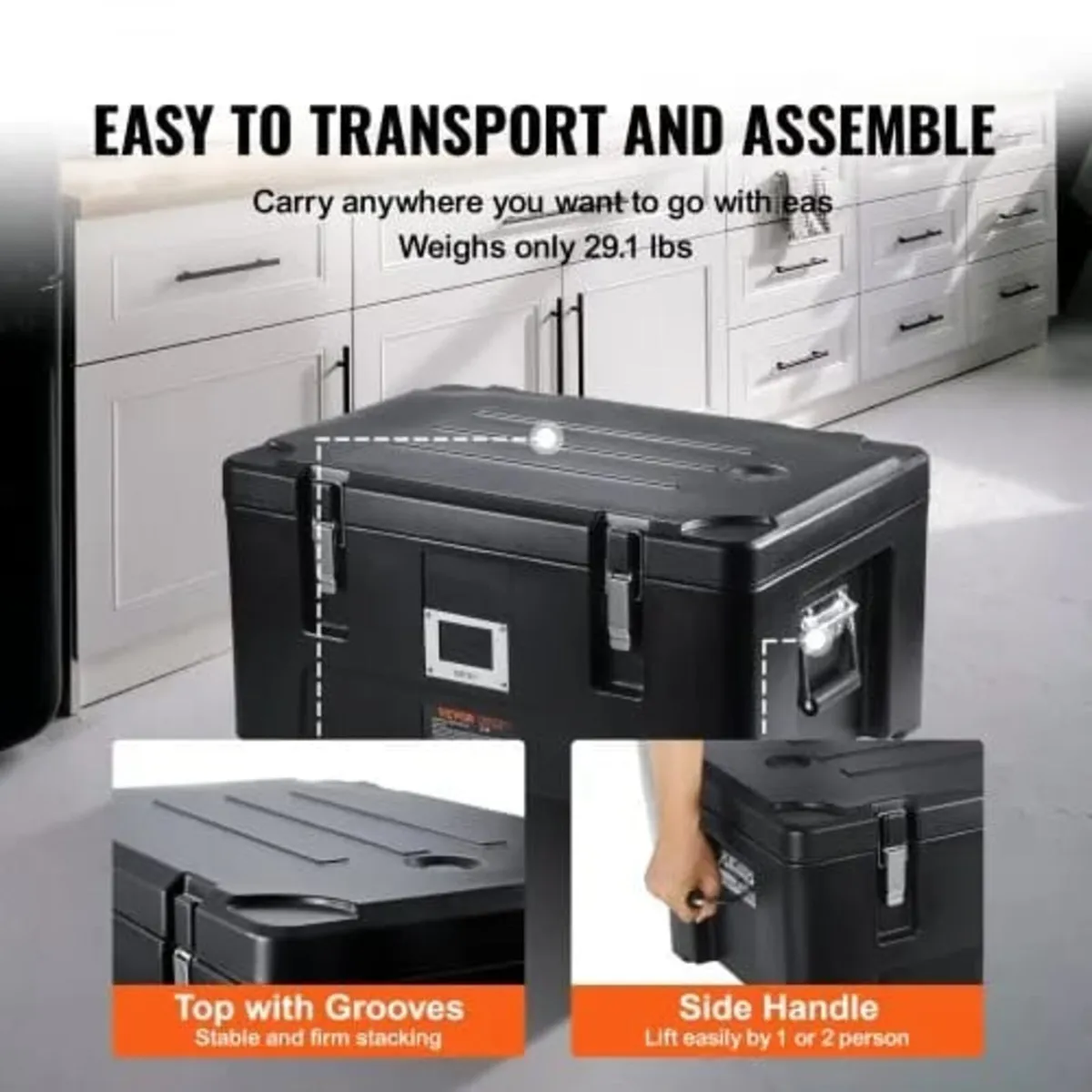 Insulated Food Pan Carrier, 36Qt Capacity, Stackab - Image 2