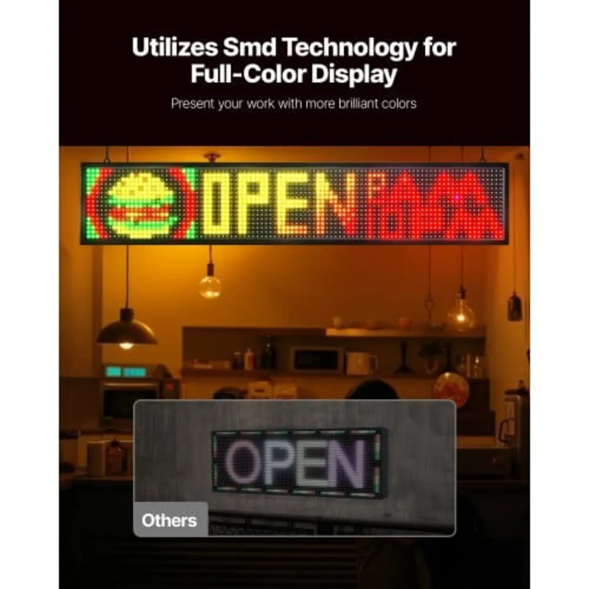 Programmable LED Sign, P10 Full Color Flexible Dig - Image 3