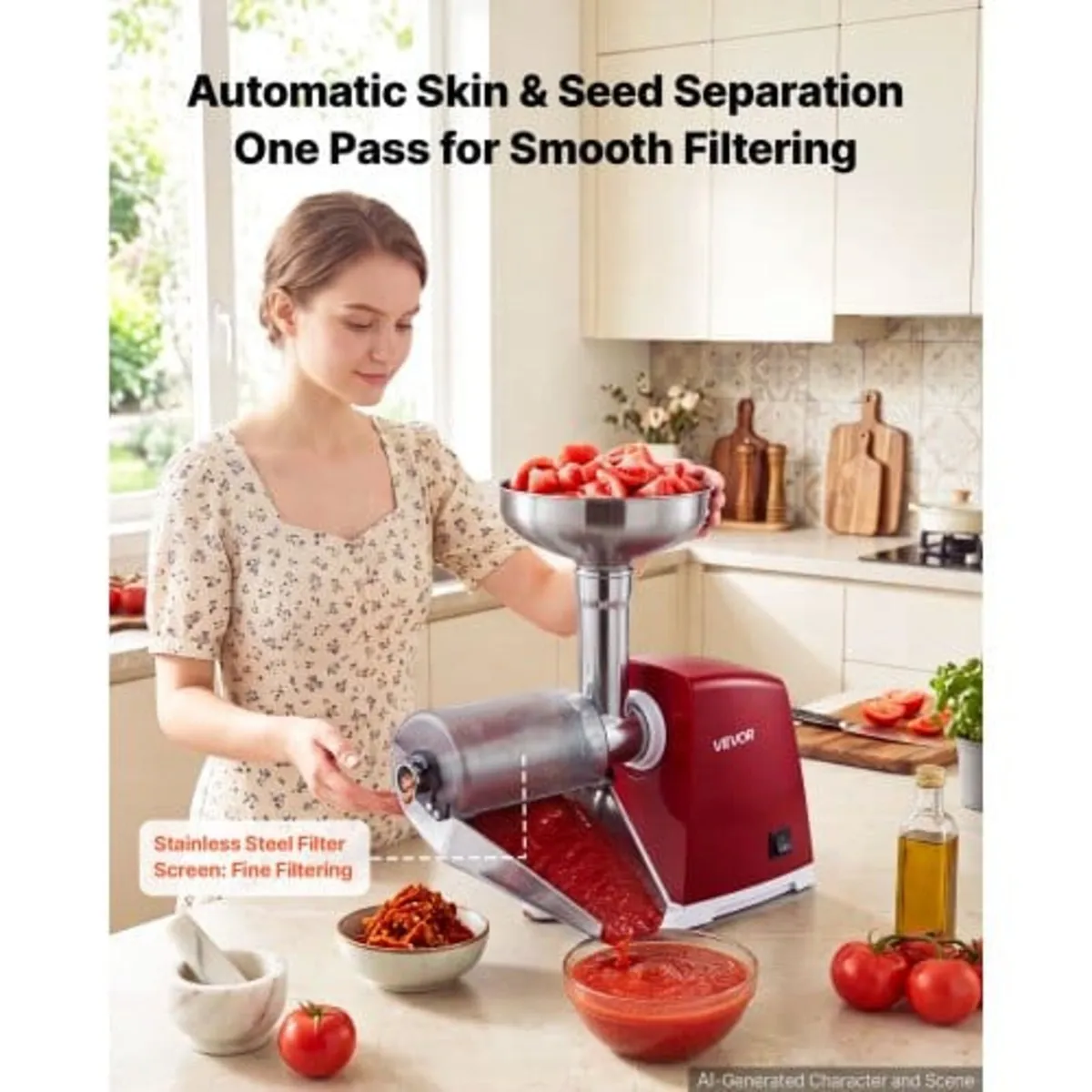 Electric Tomato Strainer 800W Max (Rated Power: 15 - Image 4