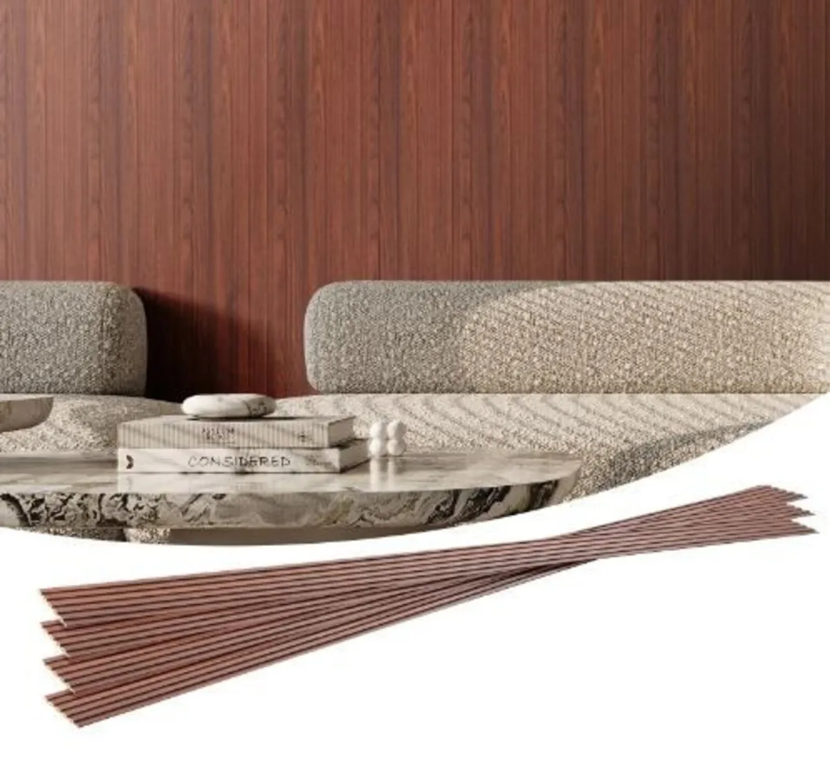Wood Slat Acoustic Panels, 8 PCS 96 x 6 inch - Image 3