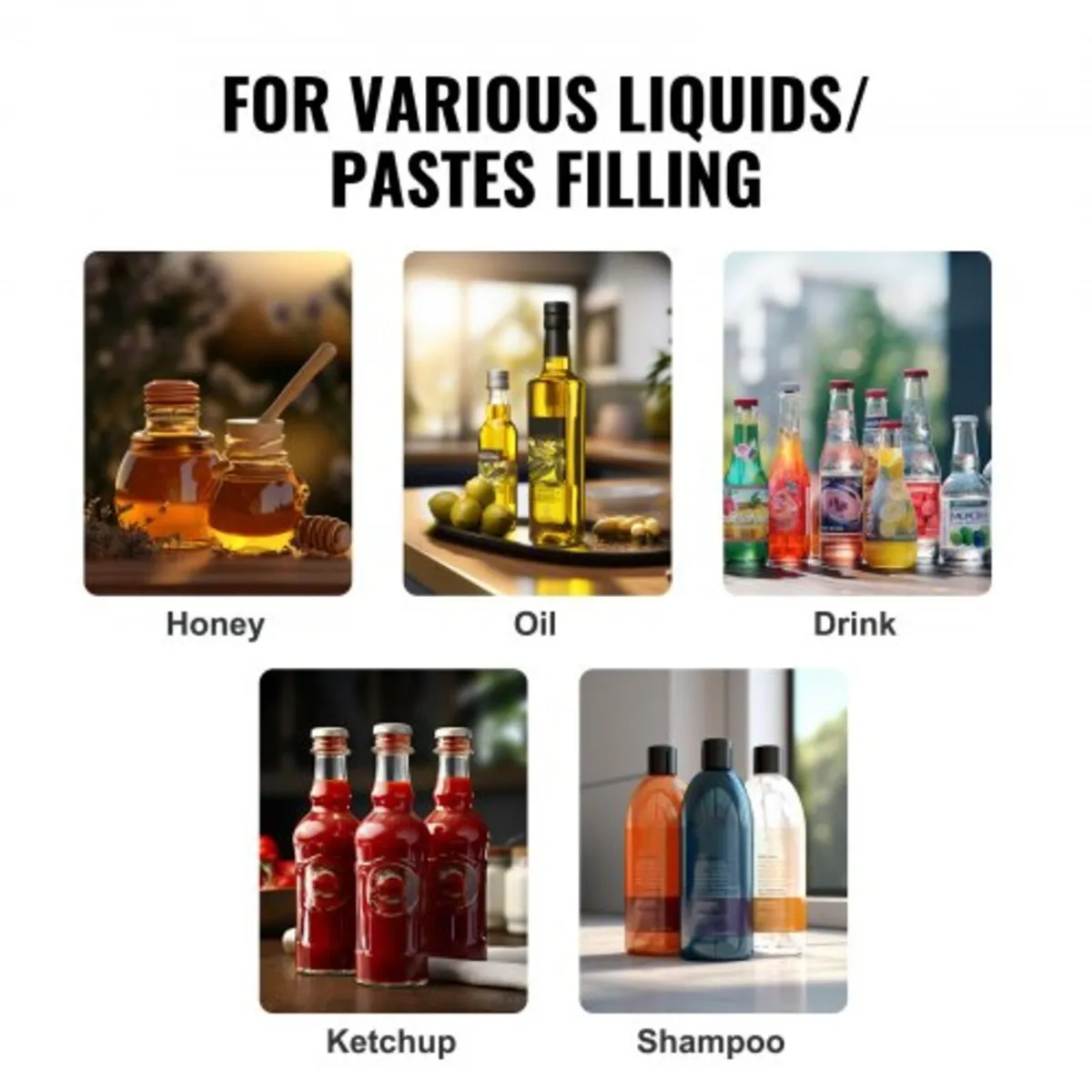 Manual Paste Liquid Filling Machine, 5-100ml Bottl - Image 2