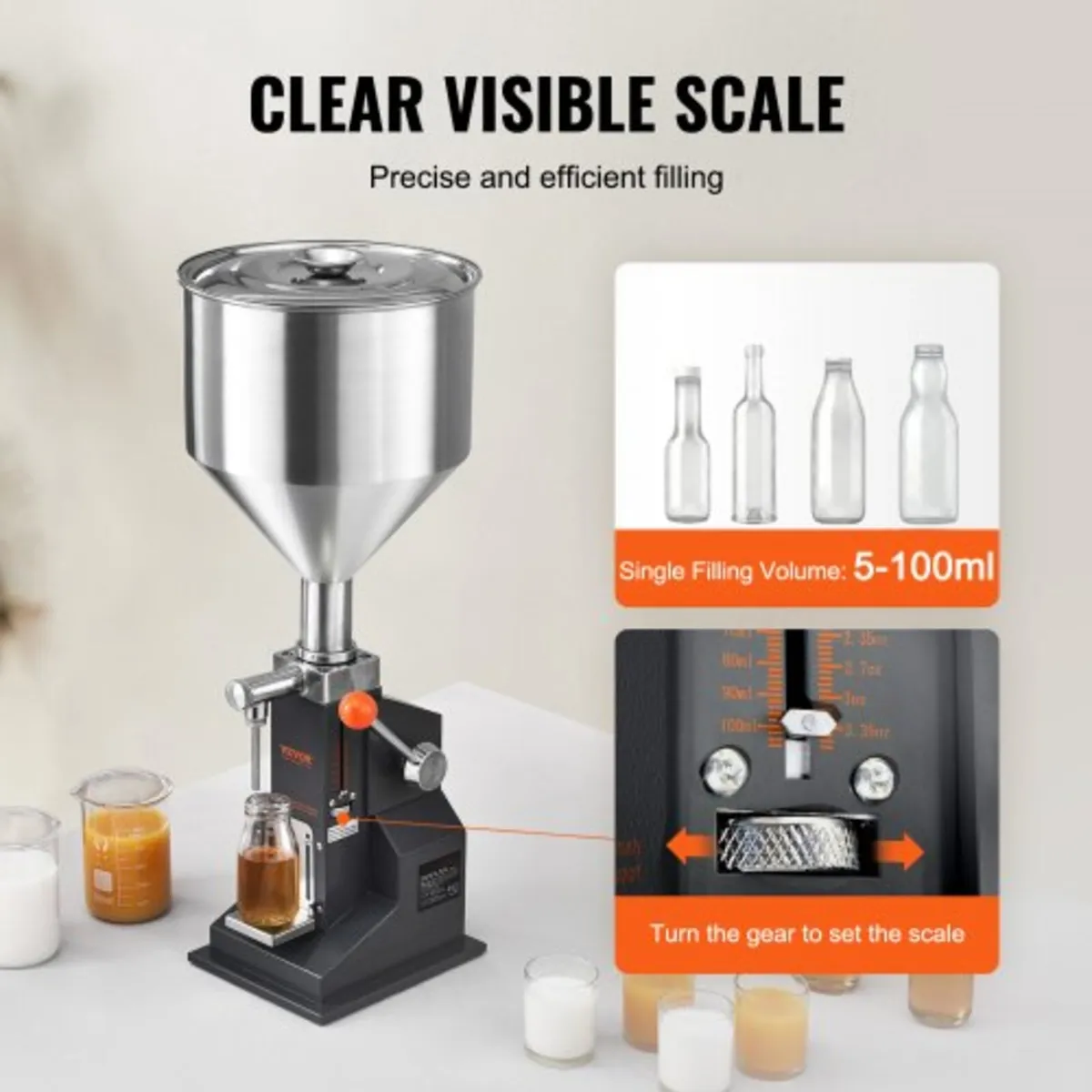 Manual Paste Liquid Filling Machine, 5-100ml Bottl - Image 3