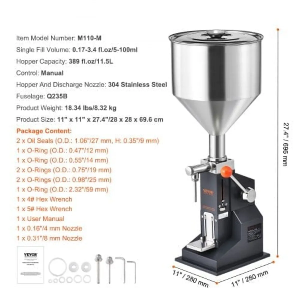 Manual Paste Liquid Filling Machine, 5-100ml Bottl - Image 4