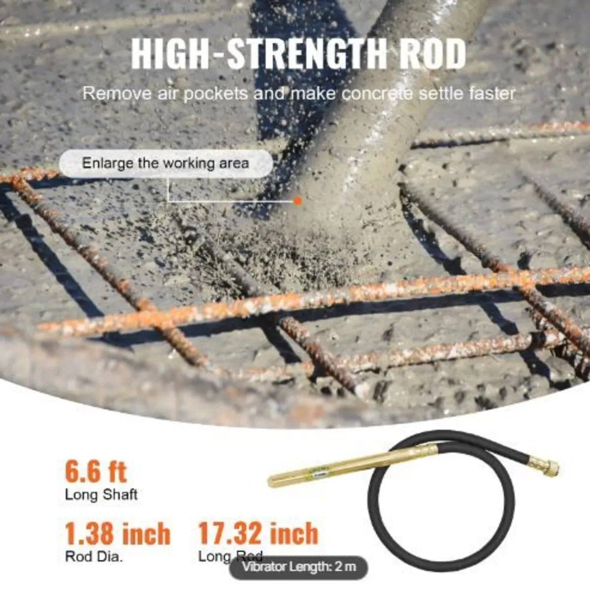 Handheld Concrete Vibrator, 960W - Image 2