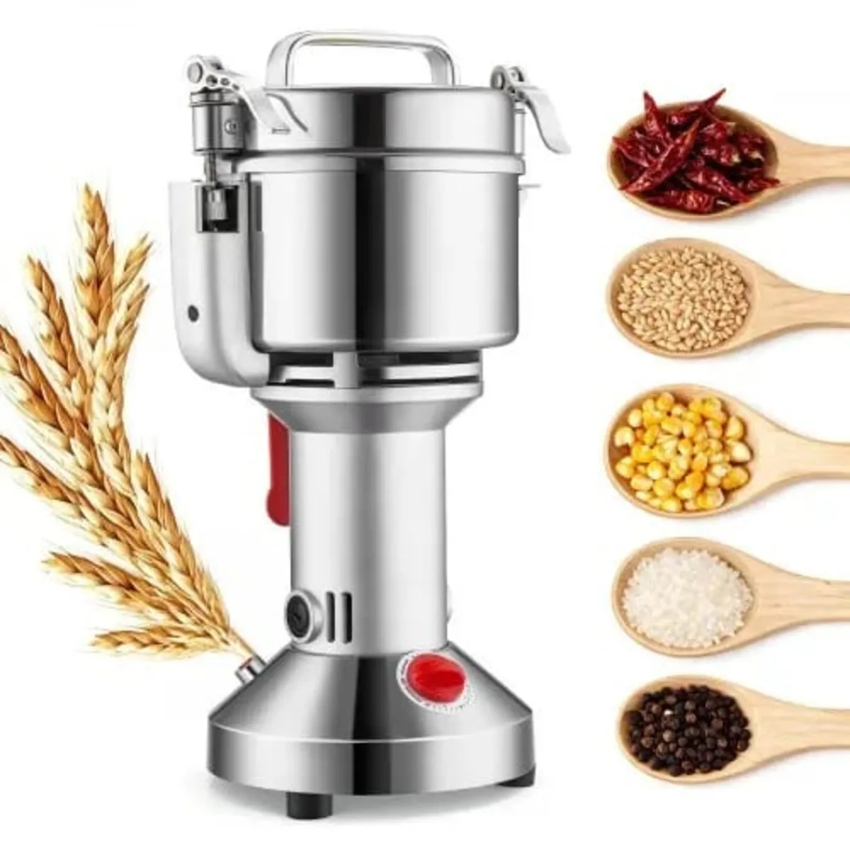 750g Electric Grain Mill Grinder, High Speed 2000W - Image 1